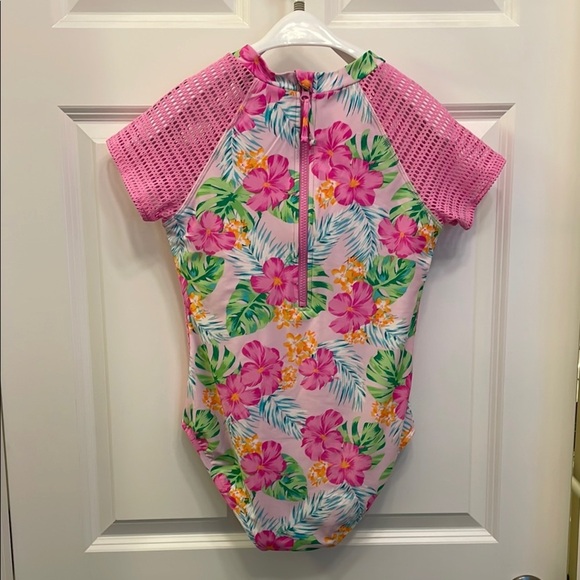 Art Class Pink and Green One Piece Swimwear EC XL 14 - Picture 5 of 15